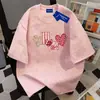 Camiseta de Manga Corta Tie-dye Popular Estilo Coreano Ins Estilo Callejero para Hombres y Mujeres Verano Casual Holgada Cuello Redondo Top de Pareja