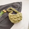 Bolso de Hombro para Mujer Coreano 2026 Nuevo Bolso de Terciopelo y Piel Bolso de Nube Plegado de Nicho Artículo Caliente de Moda