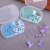 Porta-bilhetes de clipe de papel de cor criativa tachinha combinação três em um combinação de escritório terno de material escolar fofo para estudante