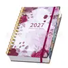 Planejador inglês com espiral 2027, um item popular no Temu, exclusivamente para vendas transfronteiriças, livro de planejamento de tempo tipo caderno A5
