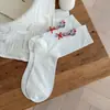 Meias Jacquard de Comprimento Médio com Laços e Flores - Estilo Doce e Feminino para Primavera e Verão