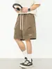Shorts Casuales Plisados con un Diseño Tridimensional, Nuevo Estilo de Verano, Textura Retro, Corte Holgado, Bordado de Letras, Shorts Deportivos de Cinco Puntos