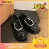 Zapatos de Cuero para Mujer 2026 Primavera/Verano Punta Redonda Estilo JK Japonés Suela Gruesa Dulce Encaje Modelo Nuevo para Combinar con Faldas Zapatos Mary Jane Bajos