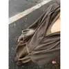 Chaqueta Cardigan con Doble Cremallera Cepillado Estilo Indiferente para Mujer Primavera/Otoño Sudadera con Capucha y Cordón Estilo Perezoso Top con Caída Adelgazante