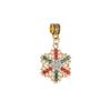 Cadena de Colgantes Navideños Transfronterizos Adornos DIY Pulsera Collar Cuerda Trenzada Colgante Regalo Navideño Copo de Nieve Accesorios de Árbol de Navidad