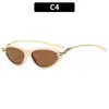 Nuevas Gafas de Sol de Verano para Mujer Estilo Ojo de Gato con Protección Solar, Gafas de Sol con Templo de Nudo de Cuerda de Metal Estilo Europeo y Americano Transfronterizo