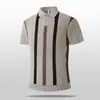 Polo de punto de manga corta para hombre de verano, camiseta elástica, corte holgado, estilo americano y coreano, estilo Dongdaemun