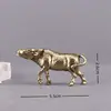 Latão Signo do Zodíaco Boi Estilo Antigo Majestosa Decoração para Casa Animal de Chá Desktop de Escritório Pequeno Ornamento Atacado