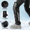 Joelheiras Elétricas de Motocicleta de Inverno, Aquecidas, à Prova de Vento e Frio, Joelheiras para Bicicleta Elétrica Masculinas e Femininas, Ajustáveis em PU à Prova d'Água