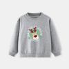 Suministro Transfronterizo 25 Años Sudadera de Manga Larga para Niños Otoño Nuevo Navidad Estampado de Alce Tejido Sudadera Top para Niños