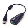 Placa de som externa USB independente 7.1 5h com fio para desktop laptop conversor de áudio headset microfone