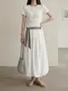 Ropa Nueva de Verano para Mujer con Diseño Coreano, de Cintura Alta, Cintura Elástica, Falda Floral Versátil