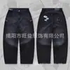 Jeans Lavados Bordados de Moda Juvenil Estilo Americano 2026 Pantalones Rectos de Moda Venta Directa Europea y Americana Pantalones Largos con un Toque de Lujo
