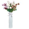 Tela Cepillada Set de Decoración para Fotos de Boda Rosa Rizada de 7 Cabezas Flor Artificial Accesorios para el Hogar Flor Artificial Rosa Artificial