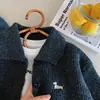 Suéter para Niños Bangcheng 2026 Otoño Nuevo de Moda para Niños Cardigan de Punto de un Solo Botón con Cuello de Solapa Chaqueta Versátil para Niños