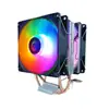 Disipador de CPU de Doble Tubo de Cobre, Torre Única, Doble Ventilador, Tipo de Presión Hacia Abajo 1700, Luz de Color Emisora de Luz Interna, Disipador de CPU de Escritorio