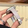 Correa de Metal de Cobre Puro con Circonita de Diamante Completa Adecuada para Apple Watch iWatch Décima Segunda Generación 11/10