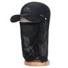 Cubrebocas de Hilo Plegable Portátil de Verano con Colgante Secado Rápido Gorra para Hombres y Mujeres Senderismo al Aire Libre Pesca Sombrero Multifuncional con Visera de Pato para Proteger del Sol
