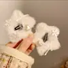 Atmósfera Invernal Copo de Nieve Blanco Puro Estrella de Cinco Puntas Peluche Pinza para el Cabello Linda y Dulce Pinza Lateral Pinza para el Flequillo para Mujeres