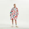 Lazer em Casa Europeu e Americano tamanho plus size Manta Preguiçosa Quente com Capuz Personalizada Flange Lã de Cordeiro Camisola com Forro Duplo de Fleece Transfronteiriço