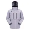 Jaqueta corta-vento impermeável de casca rígida três em um estilo Aurora Tan Road Walker feminina roupas de trabalho personalizáveis homens