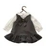 Conjunto de Otoño para Niña 2026 Nuevo Estilo Vestido para Niña de Un Año Conjunto de Vestido Moda Primavera y Otoño Estilo Coreano Conjunto de Dos Piezas
