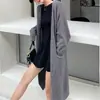 Casaco Suéter Estilo Preguiçoso Feminino Primavera e Outono 2026 Nova Versão Coreana Cardigã de Tricô Solto de Comprimento Médio Roupa Externa Engrossada