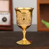 Exquisita Taza de una Pieza Estilo Europeo, Taza de Licor Retro de Aleación de Zinc de Lujo Ligero, Elegante Taza Pequeña de Vino Repujada para el Hogar, Vaso para Beber