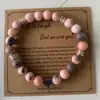 Com Cartão 8mm Pulseira de Contas Pedra Zebra Rosa Presente de Feriado Homens e Mulheres Pulseira de Contas Coração de Amizade Atacado Estilo Quente