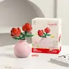 Cesta de Flores, Plantas Suculentas en Maceta, Bloques de Construcción, Adornos de Flores, Ensamblaje de Juguetes Educativos Populares, Regalos para Niñas, Maestros y Regalos de San Valentín