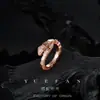 Anel Ossos de Cobra Europeu e Americano Mais Vendido Bao Ge Seiko Banhado a Ouro Moissanita para Mulheres em Estilo de Luxo Acessível Anel em Forma de Cobra