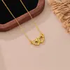 Collar Doble Corazón Moda Femenina Diseño Calado Microincrustado Nicho Elegante Lujo Accesible Nuevo 2025 Corazón Durazno Cadena para Clavícula