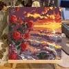 Nuevo Pintura al Óleo Digital DIY Tamaño Pequeño Dibujos Animados Infantiles para Colorear Arte de Pared Curativo Puesto del Mercado Nocturno Venta al por Mayor