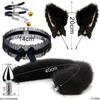 Sexy três- peça conjunto terno plug anal dos homens e das mulheres aparelhos produtos do sexo sm metal sexy terno rabo de raposa