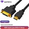 Conversão mútua bidirecional de linha HDMI para DVI 24/5 TV conexão de computador cabo de conversão de vídeo de linha HD DVI para HDMI