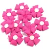 Lindo pasador de tela de algodón tridimensional con forma de flor de cinco pétalos, accesorios de cordón, material para ropa, zapatos y sombreros DIY, bolsa, bolsa