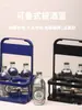 Cesta de Armazenamento Portátil Dobrável de Plástico para 6 Garrafas de Cerveja ou Bebidas para Acampamento ao Ar Livre e Piquenique