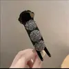 Celebridad de internet nuevo pasador de lazo negro parte trasera de la cabeza cuchara verano tocado clip superior pasador de lazo grande cuerda para el cabello accesorios para el cabello