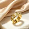 Versión Alta Múltiples Estilos Anillos de la Familia Xiang Chapado en Oro de 18 Quilates Patrón de Diamante Coco Sin Diamante Con Diamante Anillos Tallados Exquisitamente Joyería de Mano