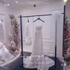 Soporte de Exhibición de Vestidos de Novia Negro de Pie Estante de Exhibición de Vestidos Colgador de Ropa Xiuhua Chino Barra Colgante Hanfu Soporte para Velos