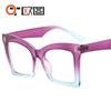 Outu montura grande nueva combinación de colores espejo plano para mujer mariposa adecuado para cara grande gafas decorativas de moda M6150