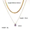 Collar con Piedra de Nacimiento de Diciembre Estilo Ins Transfronterizo para Mujer, Cadena para Clavícula con Colgante de Circonita de Moda, Acero Inoxidable