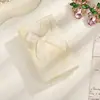 Caixa de Joias Simples com Tampa e Base, Caixa de Presente Vintage com Laço para Anel e Colar, Caixa de Armazenamento de Joias, Caixa de Exibição