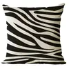 Funda de almohada de lino estampada minimalista moderna Decoración del hogar Sala de estar Cojín de sofá Cabecera Ventana salediza Almohada Rayada