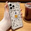 Adecuado para Apple 16Plus Funda para Teléfono Móvil de Astronauta 15Pro Dibujos Animados Cohete Espacial 13 Funda de Cuatro Esquinas Anticaída de Alta Transparencia