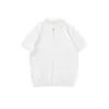 G-stone Polo de Punto para Hombre con Media Cremallera, Manga Corta, Cuello Solapa, Color Sólido, Casual, Moderno, Manga Corta
