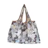 Bolsa de Almacenamiento Grande de Dibujos Animados Estilo Coreano Linda Bolsa de Hombro Tote para Compras Bolsa de Almacenamiento Plegable Conveniente Ecológica