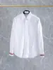 22 anos primavera e verão TB Oxford manga longa carcela fita dupla braçadeira camisa branca camisa de manga curta
