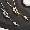 Cadena de Suéter Anudada Española Transfronteriza Europea y Americana Otoño e Invierno Diseño Nicho Estilo Retro Simple Atmosférico Accesorios