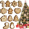Decorações de Natal Transfronteiriças Decorações Penduradas Estrelas de Pão de Gengibre Sino do Amor Meias de Boneco de Neve Alces Bengalas Doces Atacado
